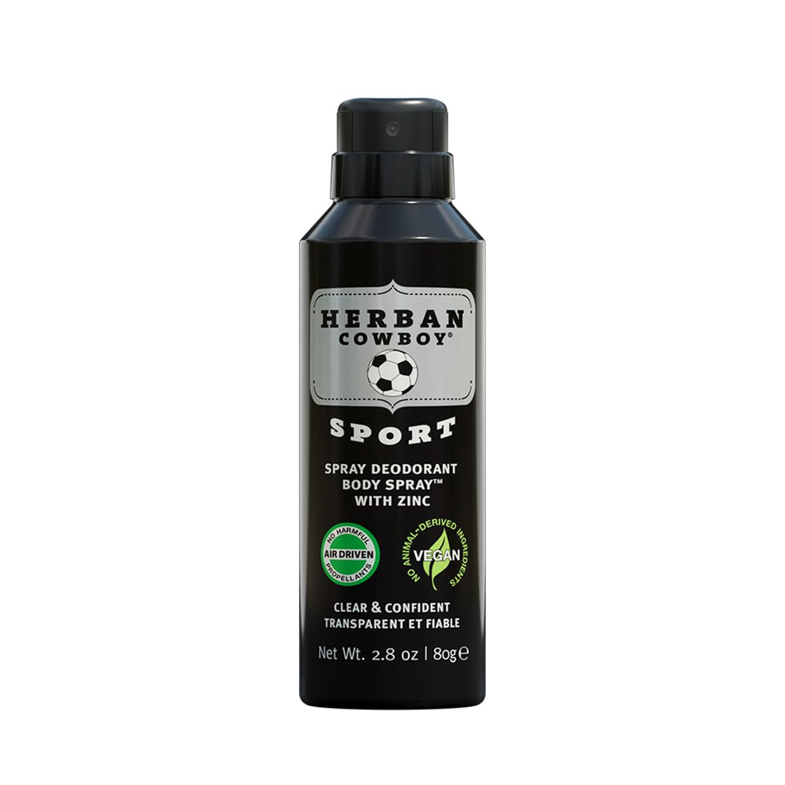 Herban Cowboy Sport Maximum Protection Dry Spray Deodorant Body Spray