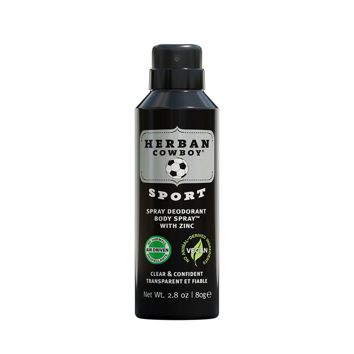 Herban Cowboy Sport Maximum Protection Dry Spray Deodorant Body Spray