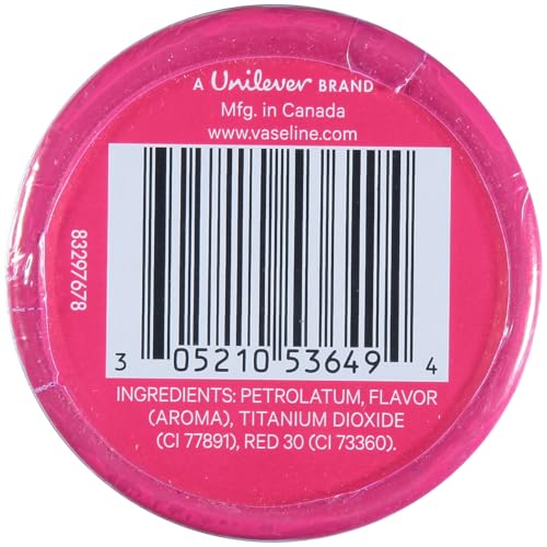 Vaseline Lip Therapy Rosy Lips Tin 3-Pack – Tinted Lip Balm for Soft, Smooth, Glossy Lips, 0.6 Oz Ea