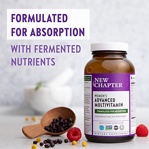 New Chapter Women's Multivitamin, Every Woman, Fermented with Probiotics + Iron + Vitamin D3 + B Vitamins + Organic Non-GMO Ingredients - 48 ct