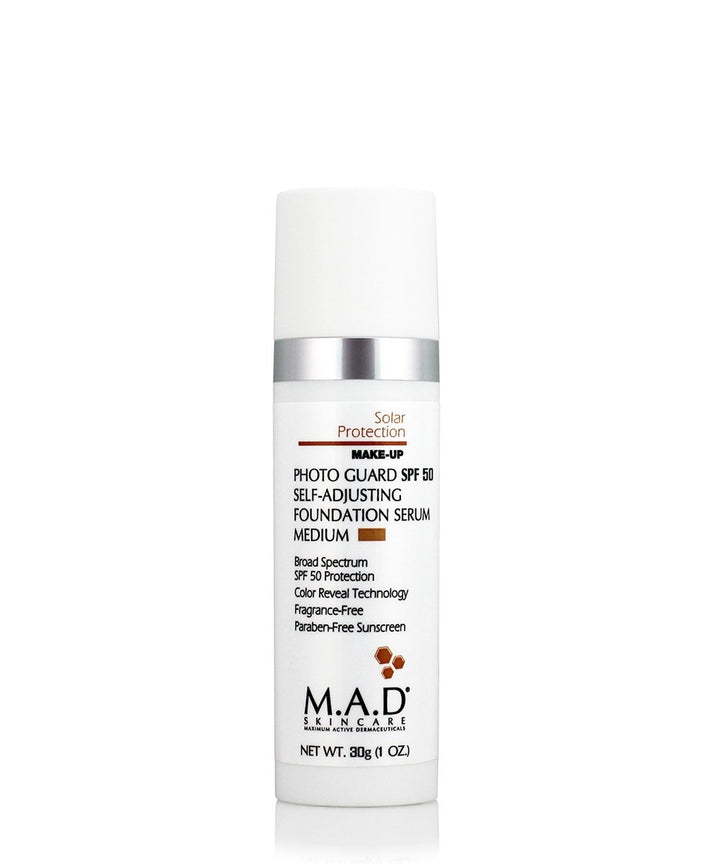 M.A.D Skincare Photo Guard SPF 50 Broad Spectrum Self-Adjusting Foundation Serum - Medium - by Maximum Active Dermaceuticals