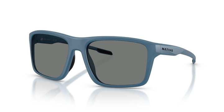 Native Eyewear Men's XD9043 Tavern Square Sunglasses, Overland Blue/Grey Polarized, 57 mm
