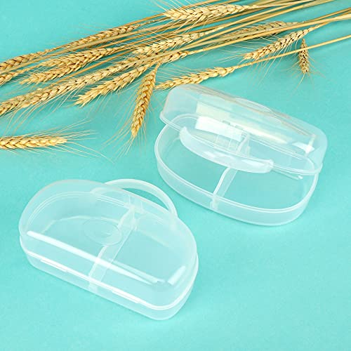 Accmor Pacifier Case, Pacifier Holder Can Storage 2 Pacifiers, Baby Pacifier Holder Case Container for Travel, BPA Free, Transparent, 2 Pack