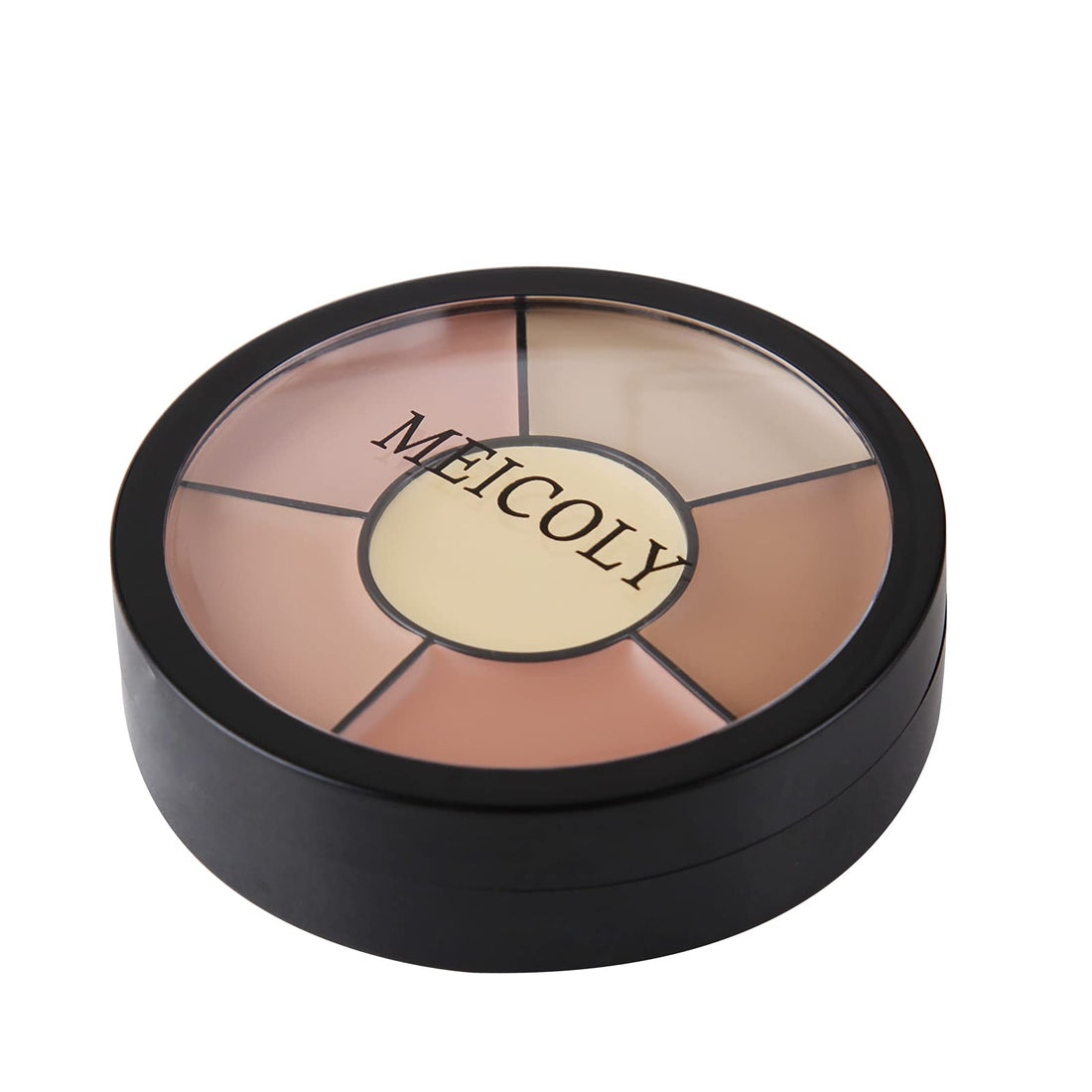 MEICOLY 6 Shades High Coverage Concealer,Tattoo Cover Palette,Bruise Kit Cover Up Makeup, Age Spots, Vitiligo, Birthmarks,with 8 pcs White Makeup Sponges