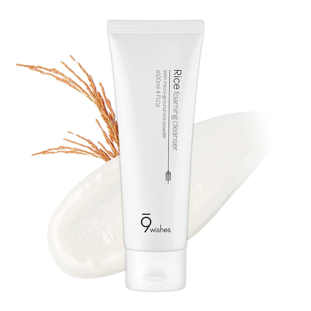9wishes Rice Foaming Cleanser 120ml / Natural Rice Flour Facial Cleanser