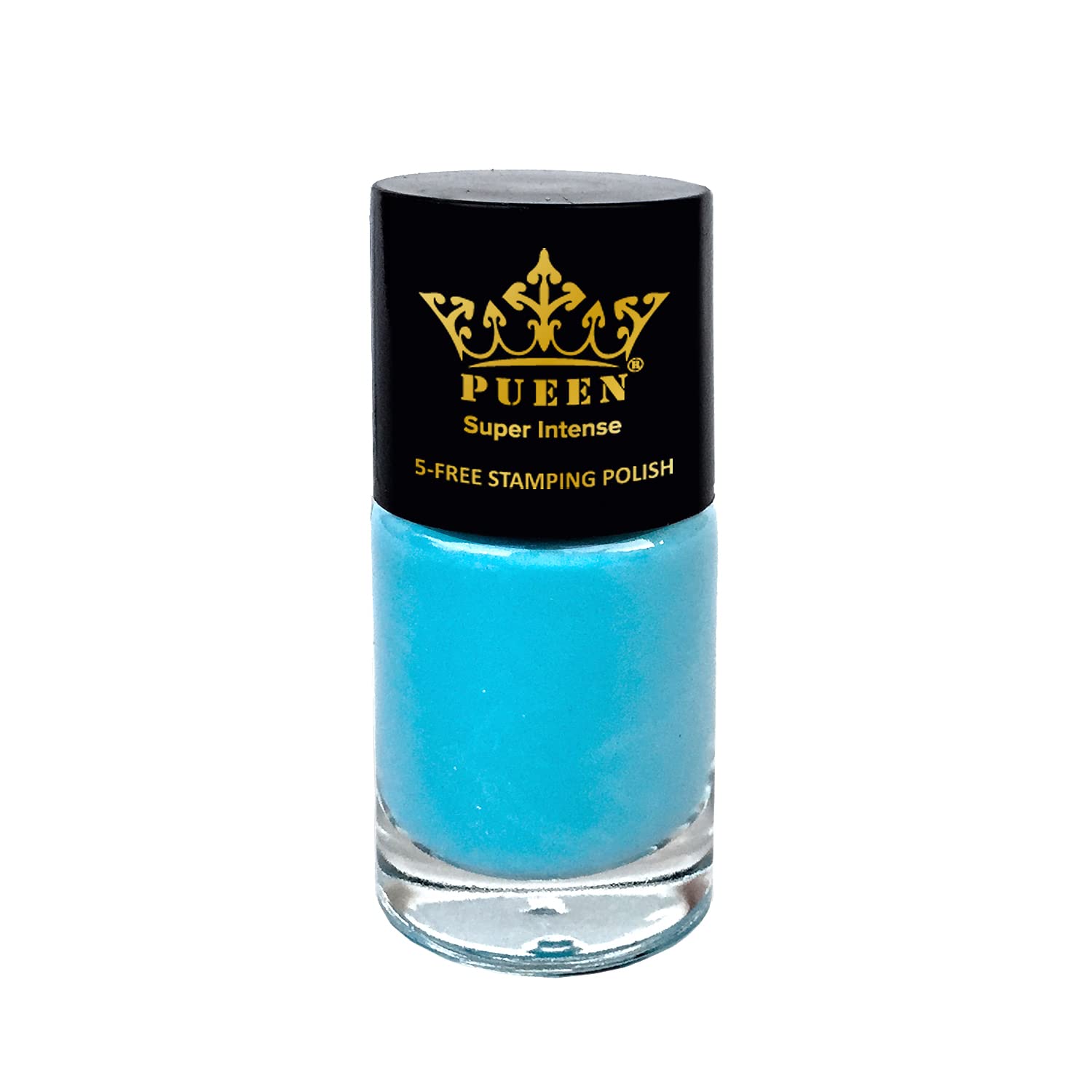 Pueen Super Intense Nail Polish For Nail Stamping Big 5 Free Formula Nail Color Lacquer (802 Baby Blue)