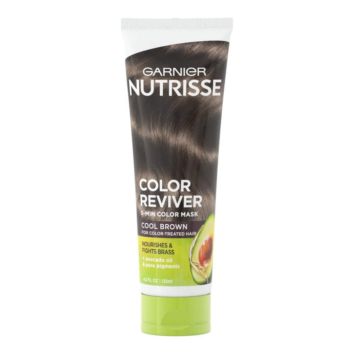 Garnier Nutrisse Cream Reviver,Colour-Treated Hair Treatment, Cool Brown, Revive your hair to day 1 colour, Nourished Hair Enriched with Avocado Oil, 125 ml