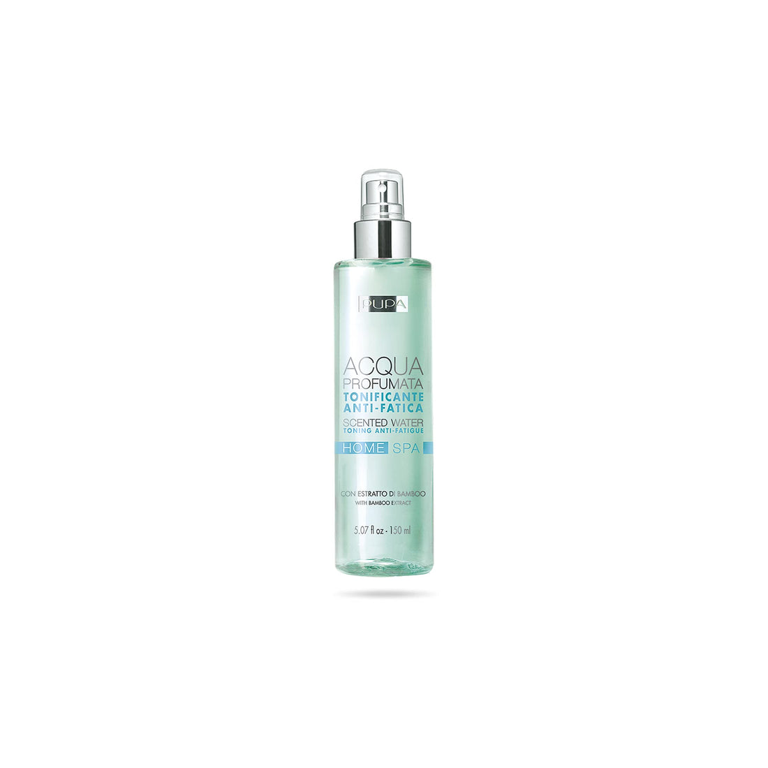Pupa Milano Home Spa Toning Antifatigue Scented Water - A Wellness Elixir that Embraces Body and Mind - Fresh Unisex Fragrance - Citrus Notes and Transparent Water Accords - Bamboo Extract - 5.07 Oz