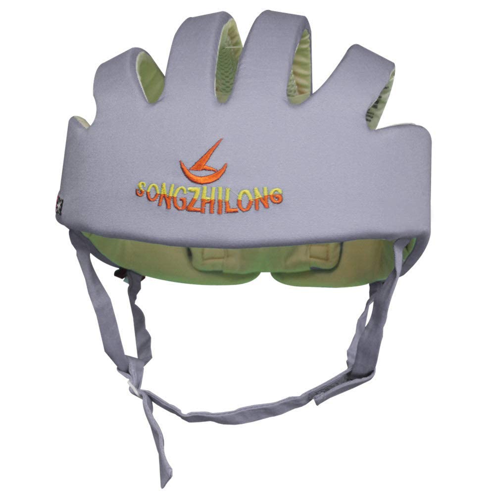 Huifen Adjustable Baby Head Protector, Baby Helmets for Crawling Walking Lightweight Safety Baby Helmet Jumping Running Breathable Hat Infant Essentials Toddler Helmets 6-24 Months (Gray)