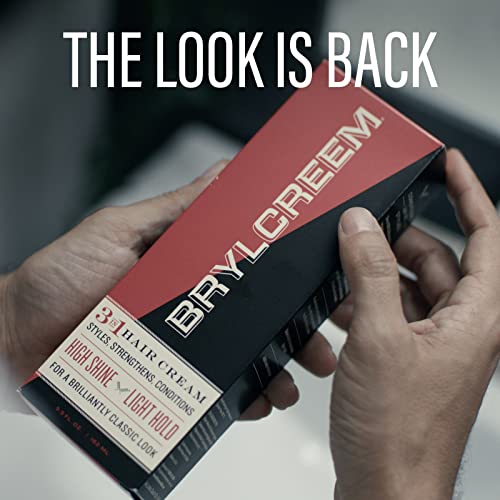 Brylcreem 3-in-1 Original High Shine Men's Hair Cream for Styling, Strengthening, and Conditioning, Alcohol-Free, 5.5 Ounce