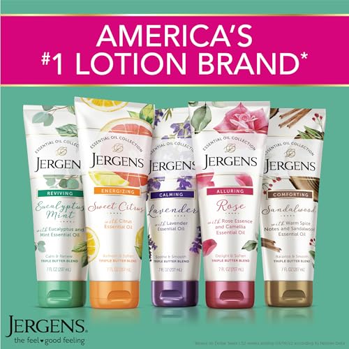 Jergens Sandalwood Body Butter Lotion, Moisturizer Infused with Sandalwood Essential Oil, For All Skin Types, 7 Oz