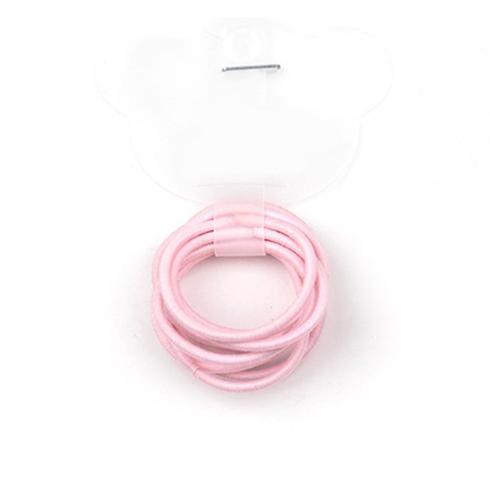10 Pcs, Light Pink: La Tartelette 2.4 Cm Elastic Bands Hair Ties Children Rubber Hair Headbands - 10 Pcs (Light Pink)
