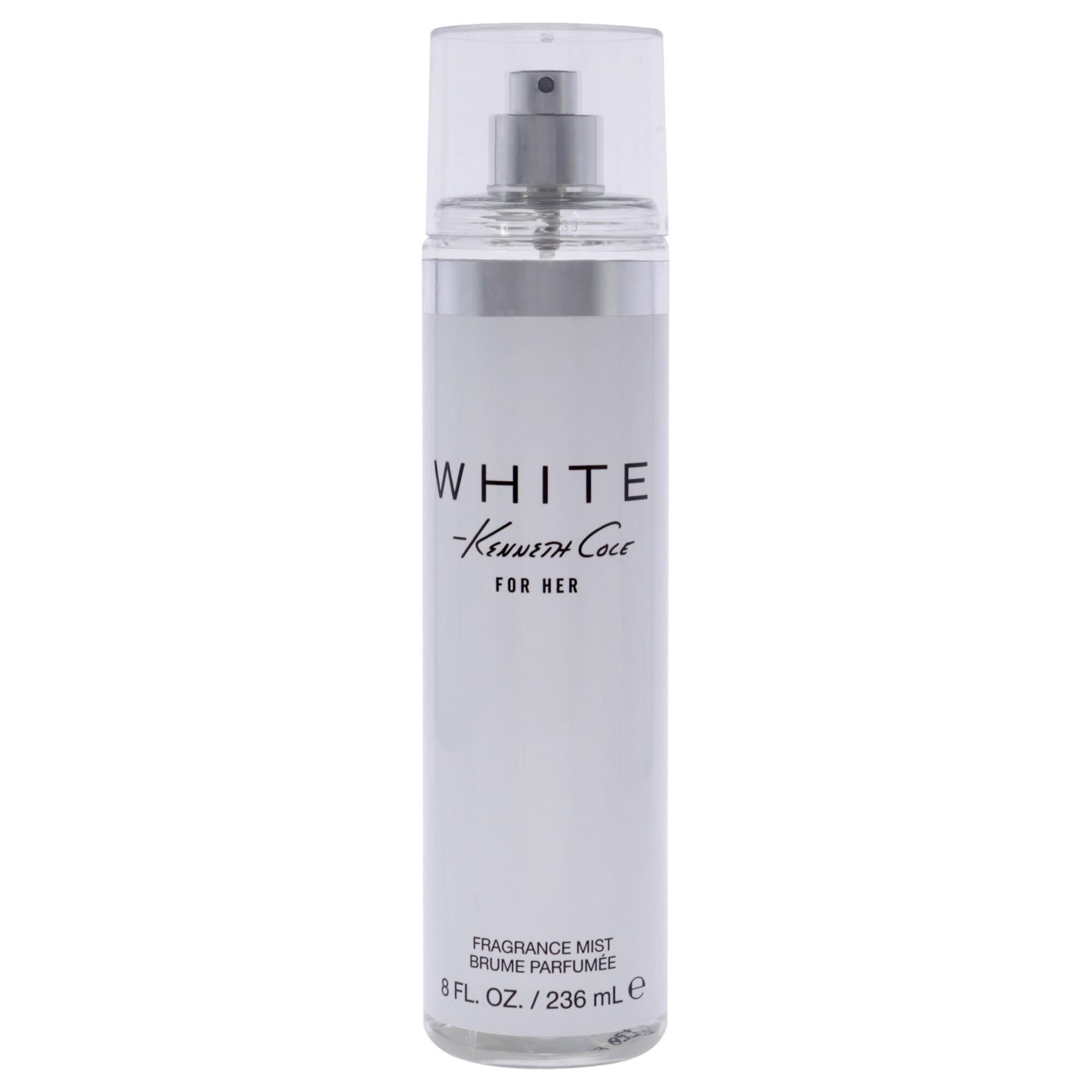 Kenneth Cole White for Her Body Mist for Women, Notes of Mandarin, Vanilla, Musk, and Orchid, Fruity, Fresh, Feminine Scent, Long-Lasting, Everyday Wear Fragrance, 8 Fl oz