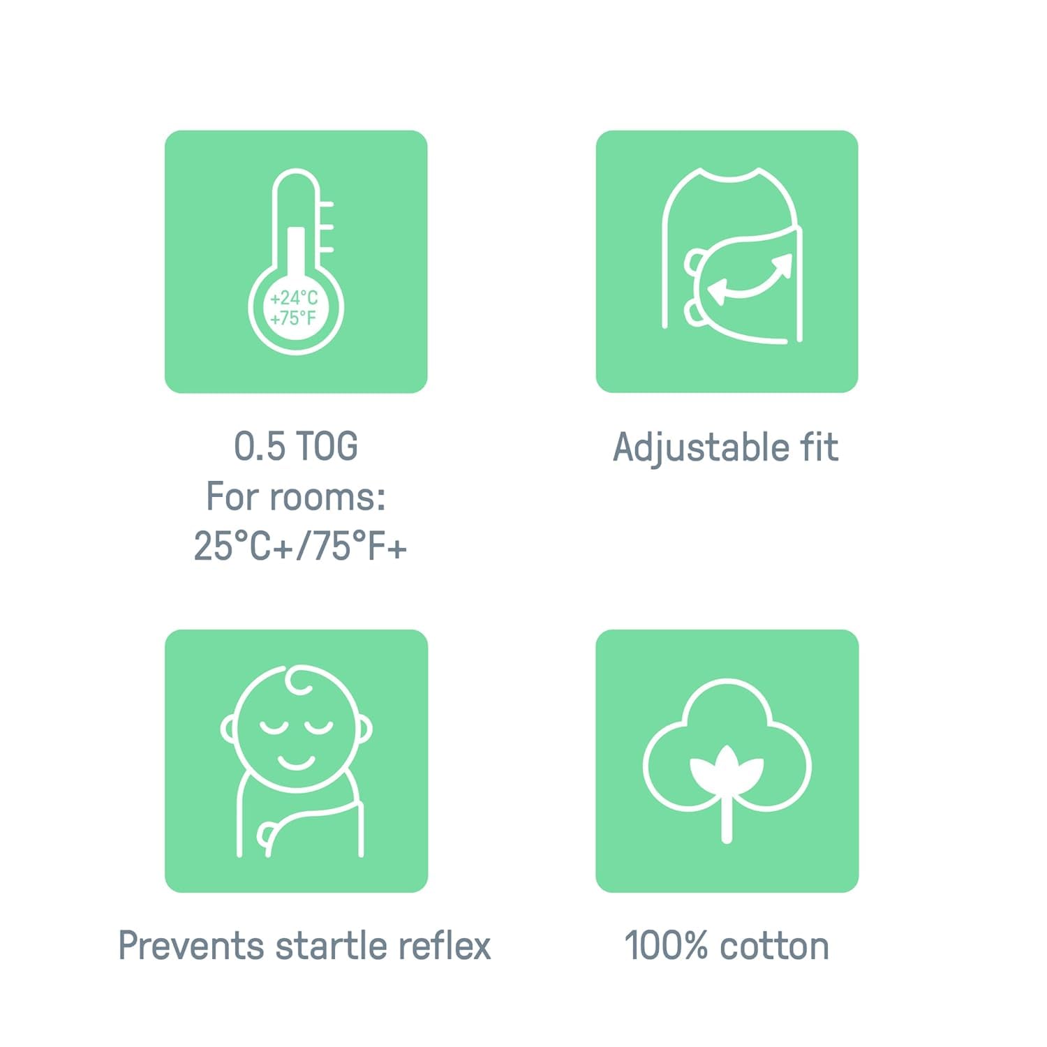 SwaddleMe by Ingenuity Original Swaddle, 100% Cotton, Improves Sleep & Calms Startle Reflex, 0-3 Months, 3-Pack - Busy Bees