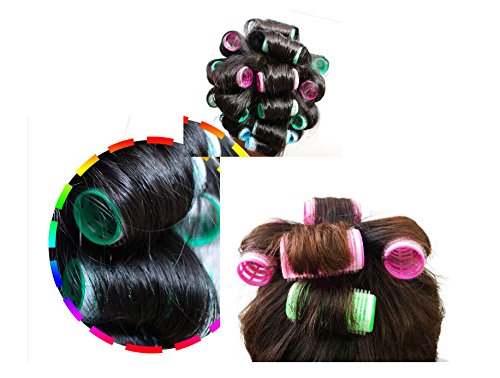 BeautyN 14P (Small + Medium + Large Size) Self Grip Hair Rollers Hair Culers
