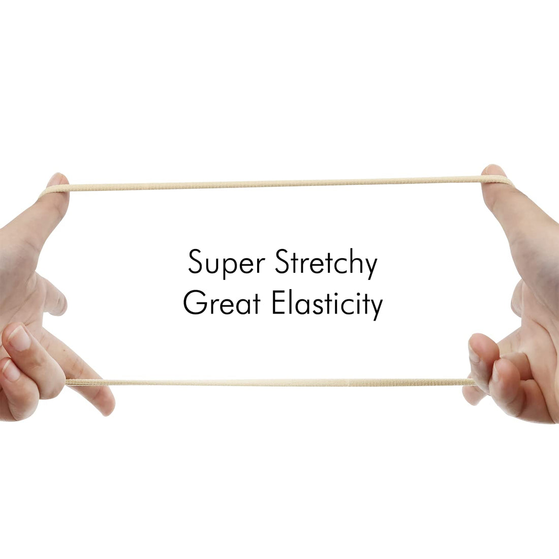 inSowni 50 Pack Super Soft Stretchy DIY Solid Nylon Headbands Baby Hair Bands One Size Fits All (10 Multi-color)