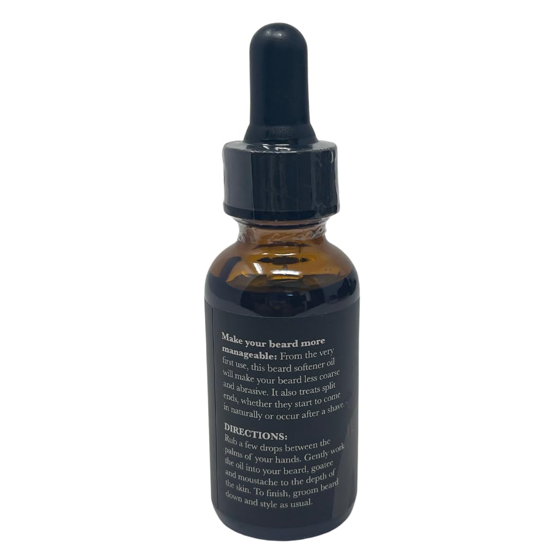 GBS Beard Oil with Premium Oval Wood Beard Brush with Boar Bristles, and Bamboo All Fine Beard Comb