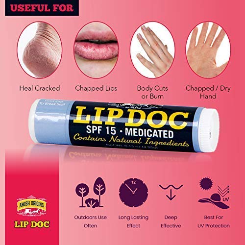 Lip Doc - Medicated Lip Balm with SPF 15 Sunblock - 6 Pack