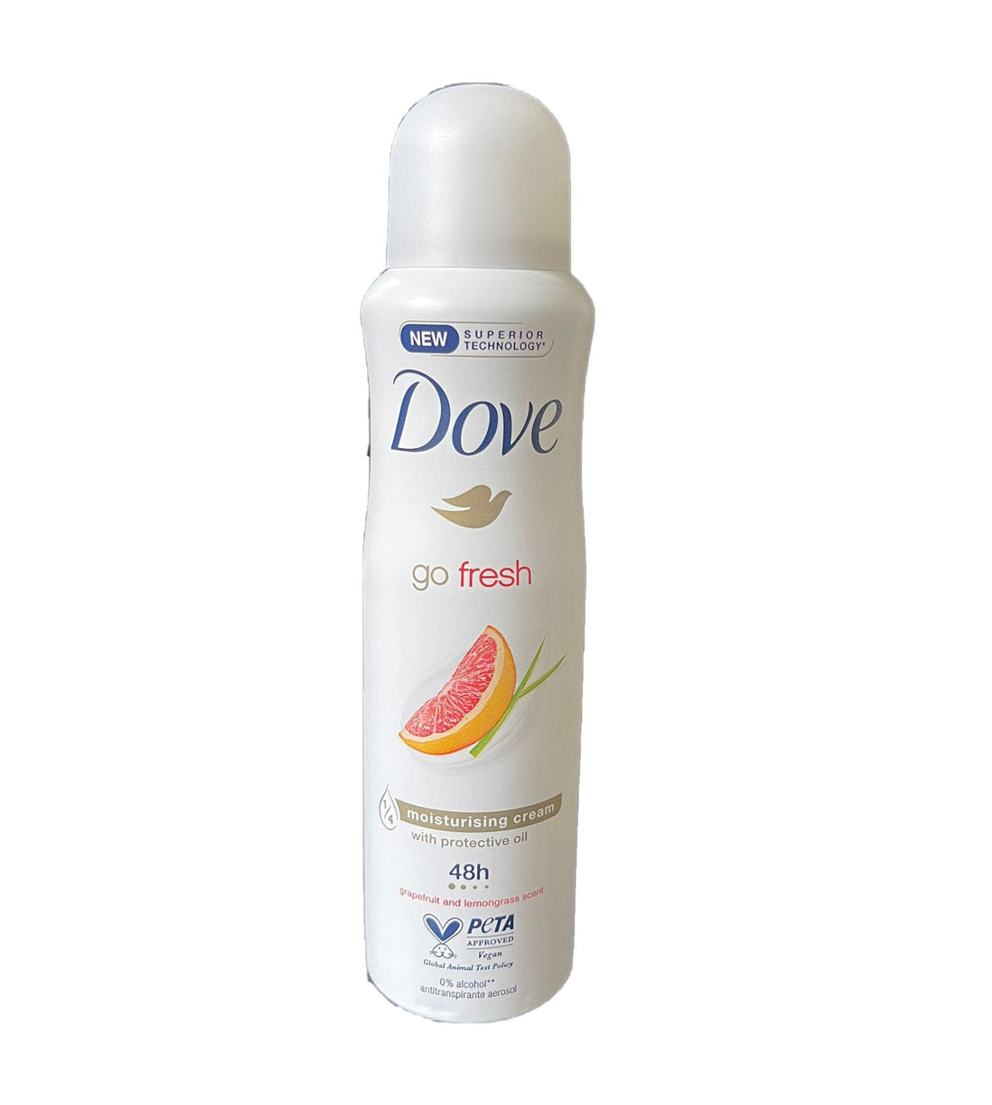 Dove Go Fresh Anti-Perspirant Deodorant Spray 150ml Grapefruit & lemongrass Scent (1 Can)