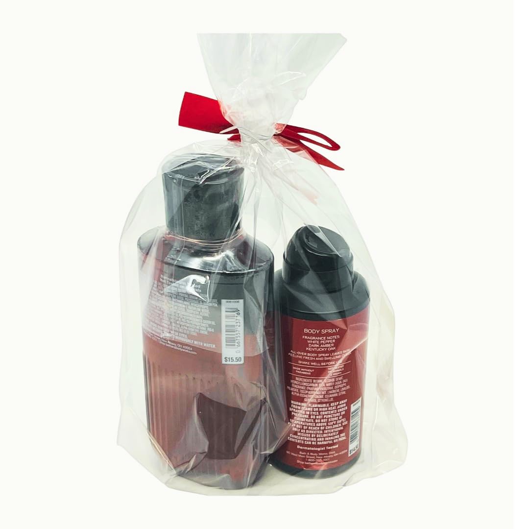 Bath and Body Works, GIFT SET BOURBON FOR MEN - BODY WASH AND DEODORIZING BODY SPRAY- FULL SIZE