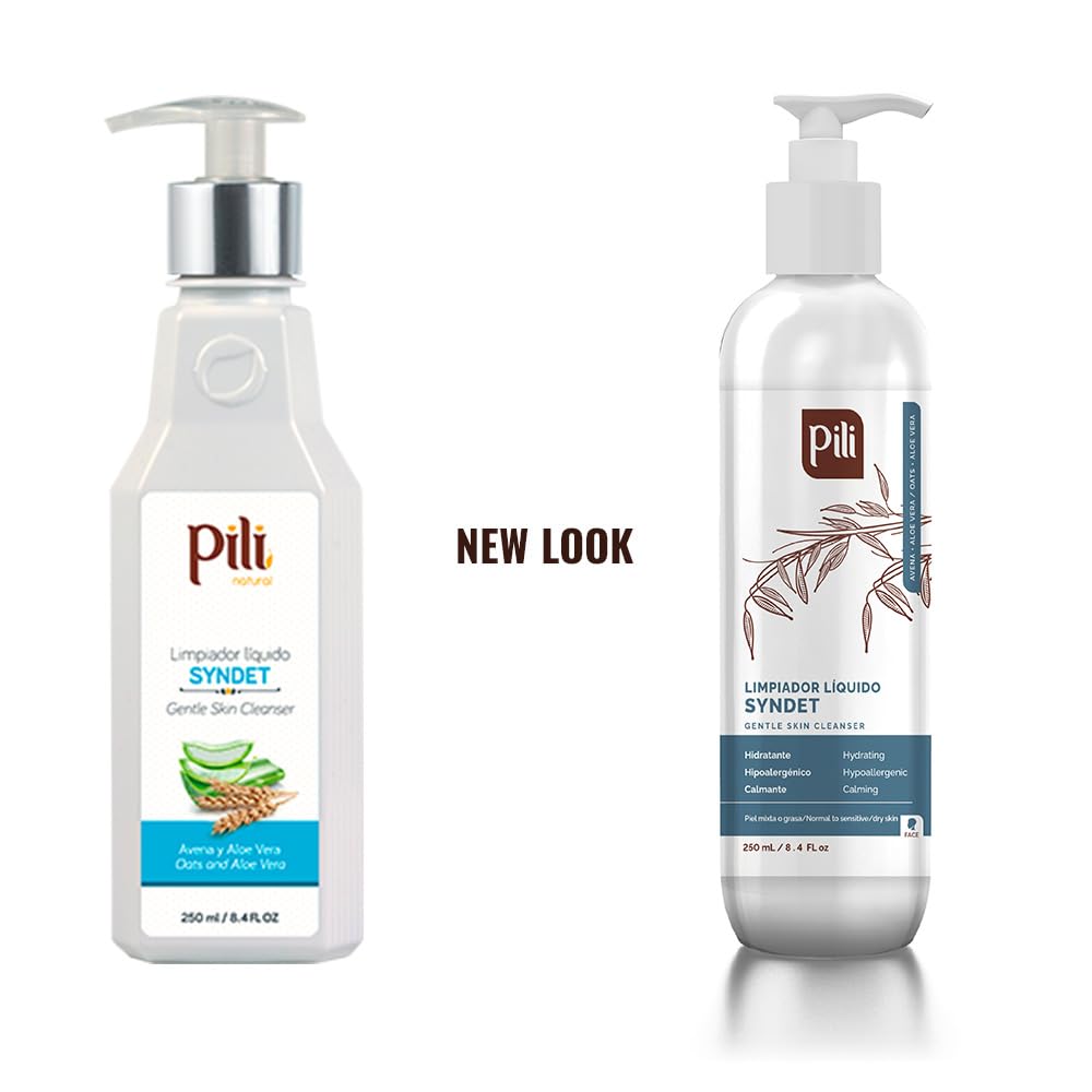 Pili Natural Syndet - Gentle Skin Cleanser With Oatmeal And Aloe Vera - Hypoallergenic Cleanser For Sensitive Skin - Syndet