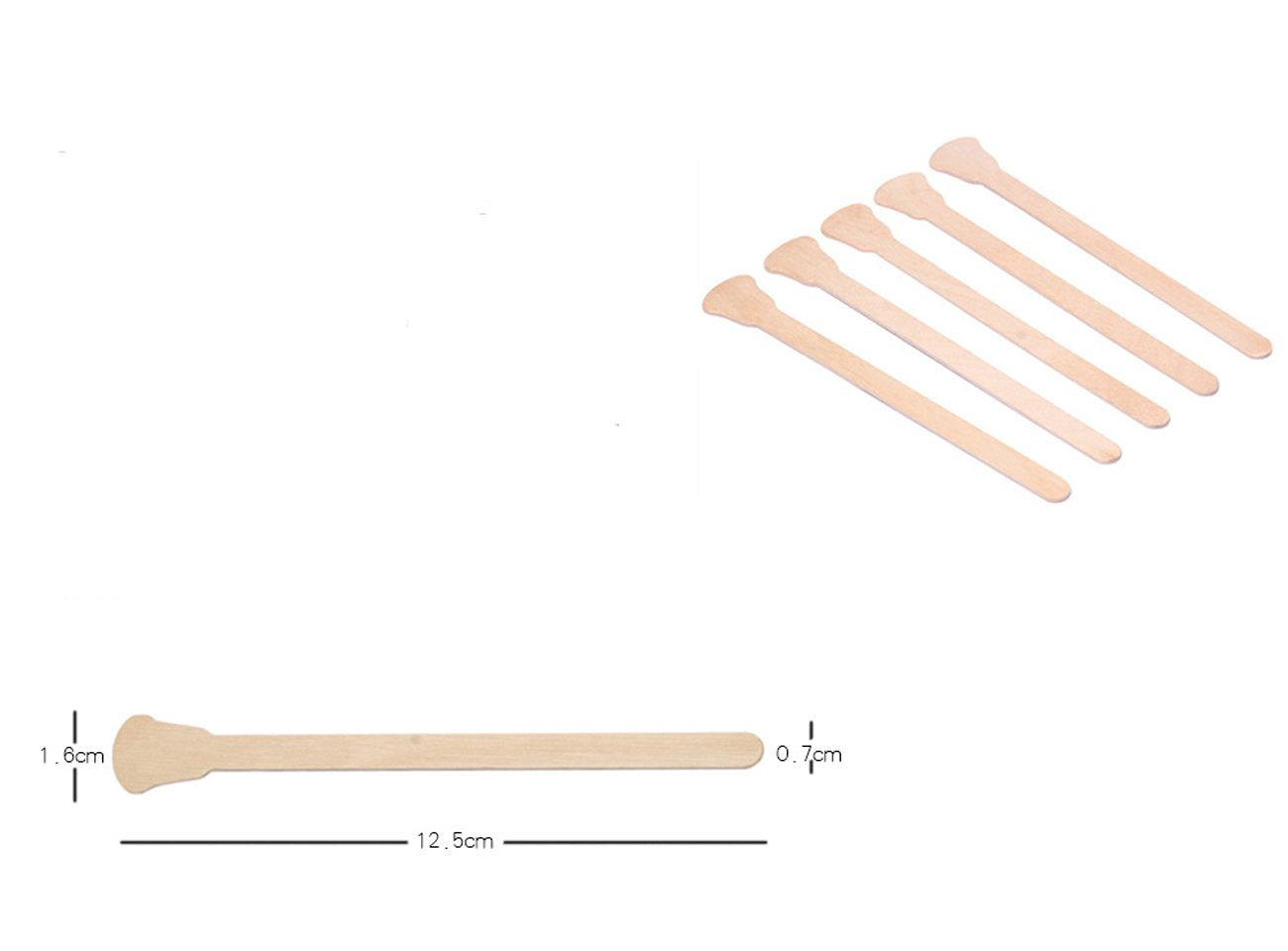 100PCS Wood Wax Applicator Sticks Spatulas for Eyebrow Nose Hair Removal Ice Cream and Mask Sticks Applicator