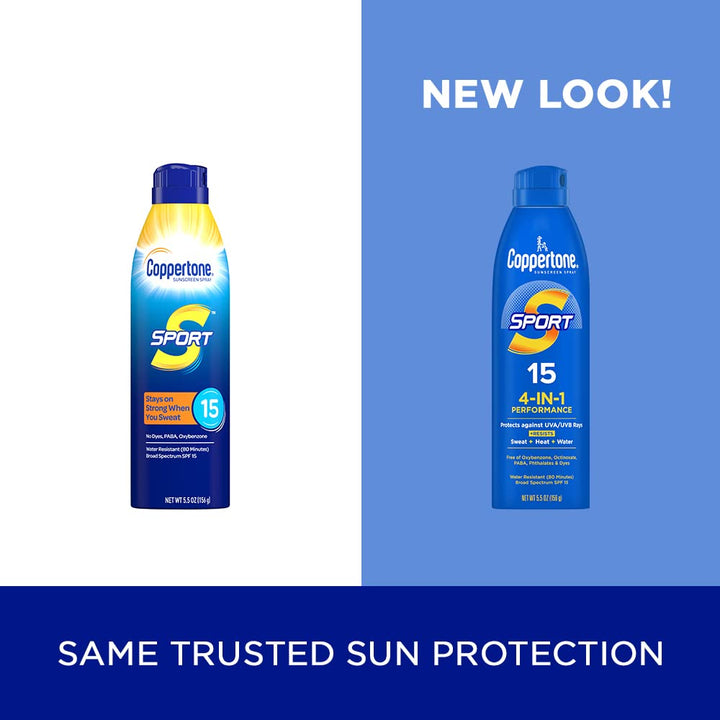Coppertone SPORT Continuous Sunscreen Spray Broad Spectrum SPF 15 (5.5-Ounce)