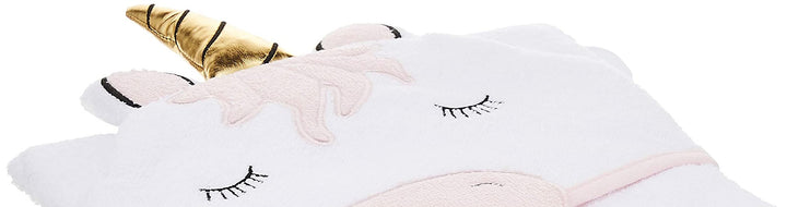 Hudson Baby Unisex Baby Cotton Animal Face Hooded Towel, Modern Unicorn, One Size