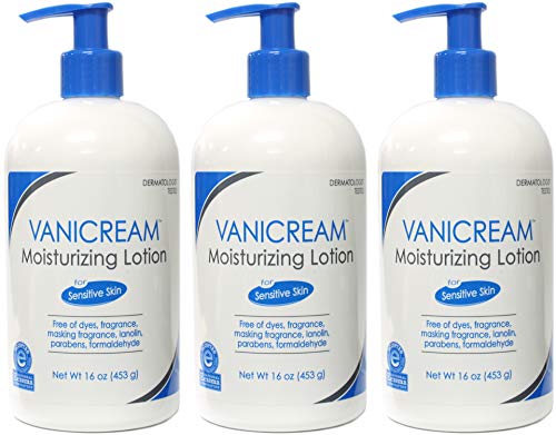 Vanicream Moisturizing Lotion for Sensitive Skin, 16 Ounce (Pack of 3)