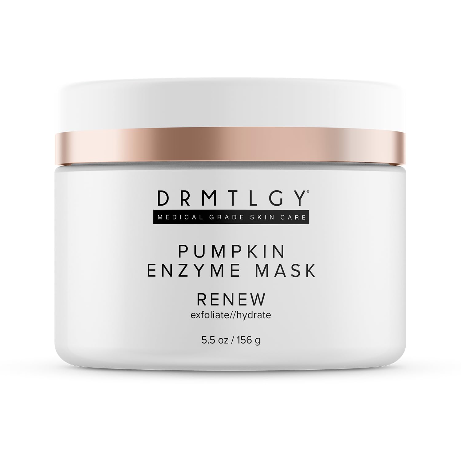 DRMTLGY Pumpkin Enzyme Face Mask with Jojoba Beads. Gentle Exfoliating Pumpkin Facial Mask for Dullness, Uneven Skin Tone, Fine Lines and Wrinkles. 5.5 oz