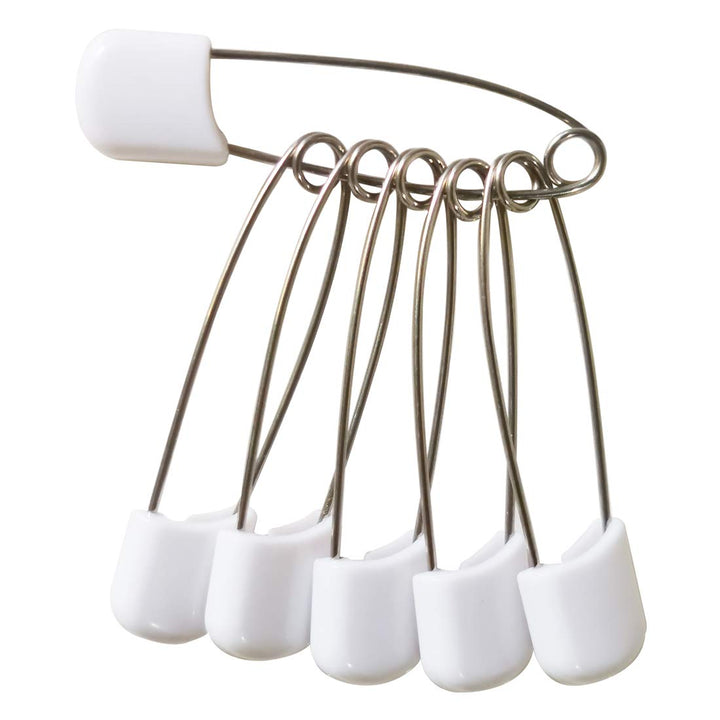 Otylzto 70PCS Plastic Safety Pin 2inch Stainless Steel Pins No Rust, Safety Locking Baby Cloth Diaper Nappy Pins 2.2Inch