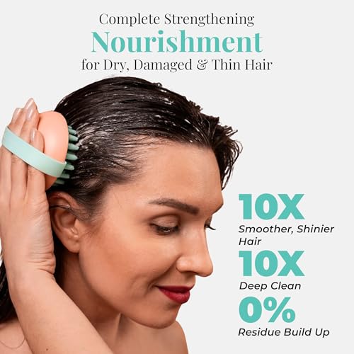 Kallos KJMN Shampoo With Keratin and Milk Protein for Dry, Damaged, and Color Treated Hair – Sulfate and Paraben Free – Nourishing Shampoo with Keratin for Frizz Control and Smoothing - 34 oz