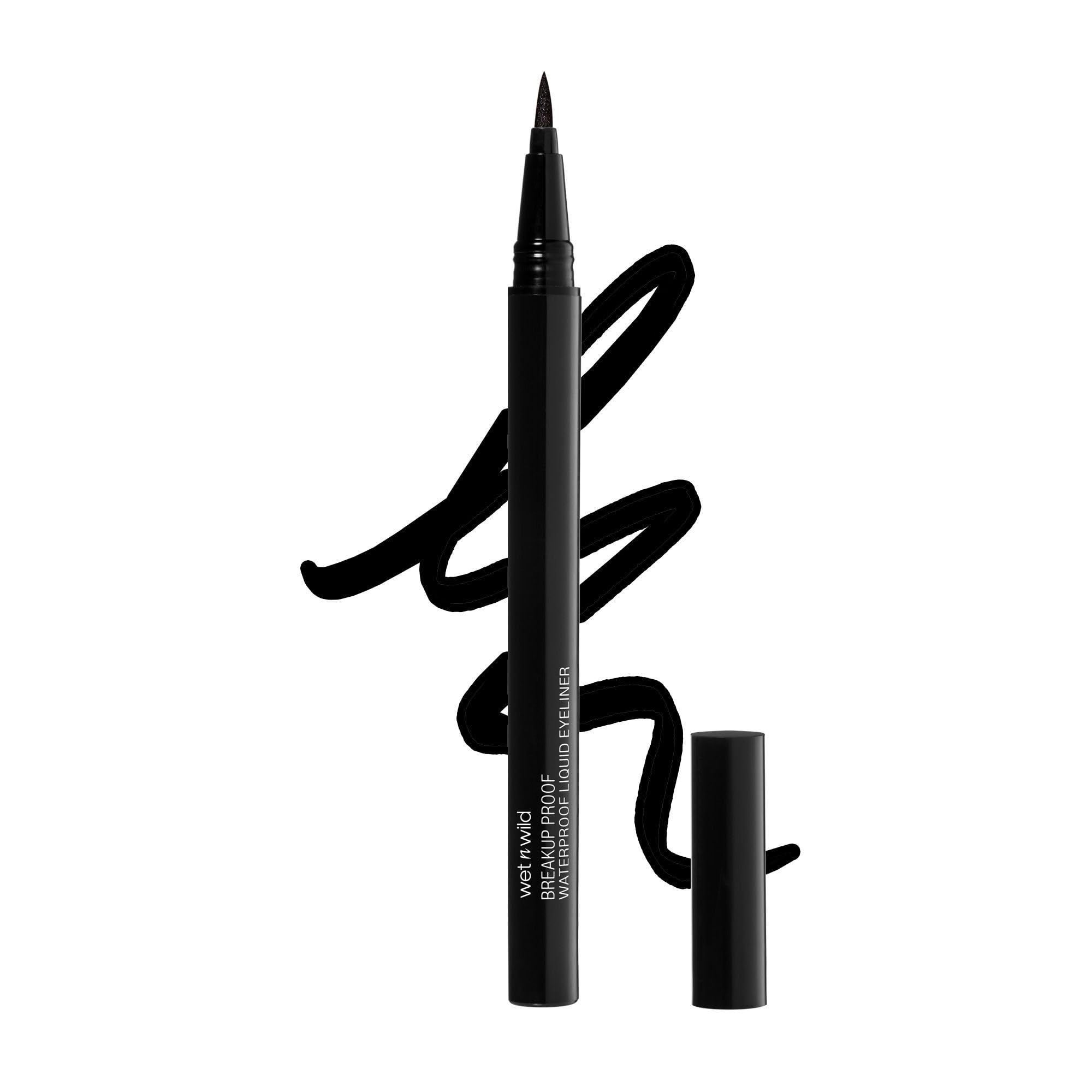 wet n wild Mega Last Breakup Proof Liquid Eyeliner - Ultra-Fine Brush, Waterproof, 16-Hour Long-Lasting Wear- Cruelty-Free & Vegan - Black