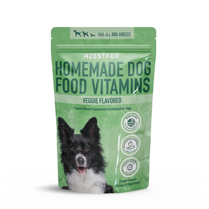 Dog Vitamins Supplements Raw and Homemade Dog Food Multivitamins Minerals Powder 1lb Veggie Flavor