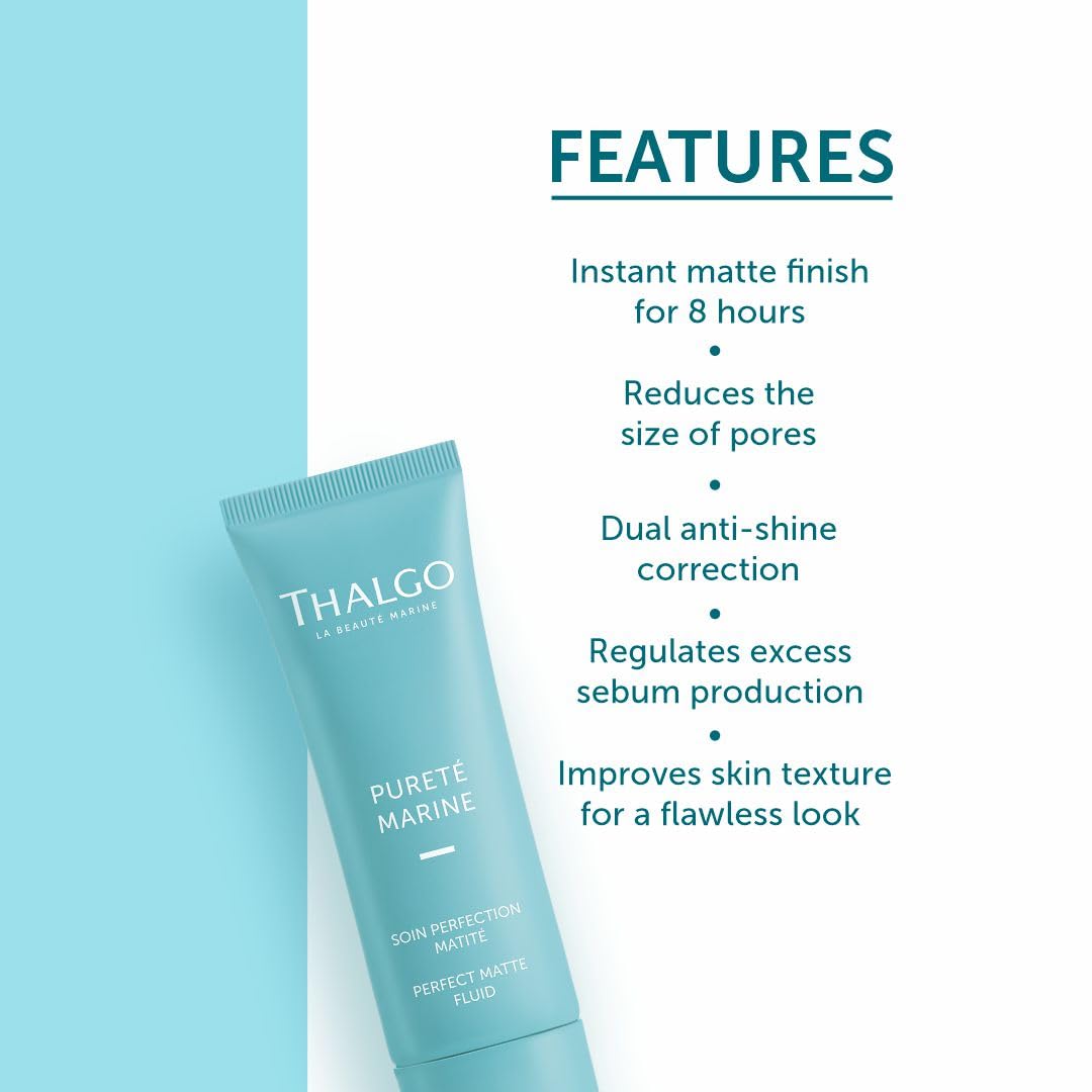 Thalgo Perfect Matte Fluid - Daily Moisturizer for Oily Skin with Long-Lasting Shine Reduction - 40ml
