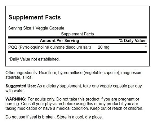 Swanson Ultra Pqq Pyrroloquinoline Quinone 20 mg per Capsule - 30 Veggie Capsules - Pack of 4
