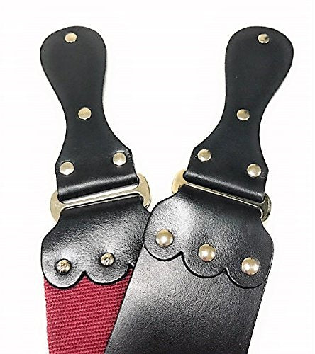 GBS Handmade Premium Black and Maroon Straight Razor Leather Sharpening Strop/Strap - 3 x 26