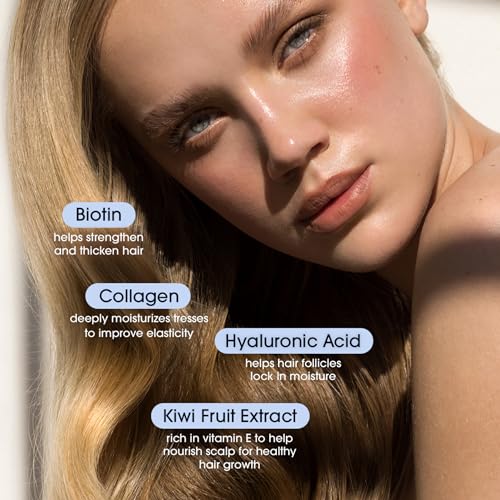 GIOVANNI Biotin & Collagen Hair Serum - Hair Strengthening, Smoothing & Styling, Vegan, Cruelty-Free, Infused with Natural Botanical Ingredients, Salon-Quality, For Healthy-Looking Hair - 2.75 Oz