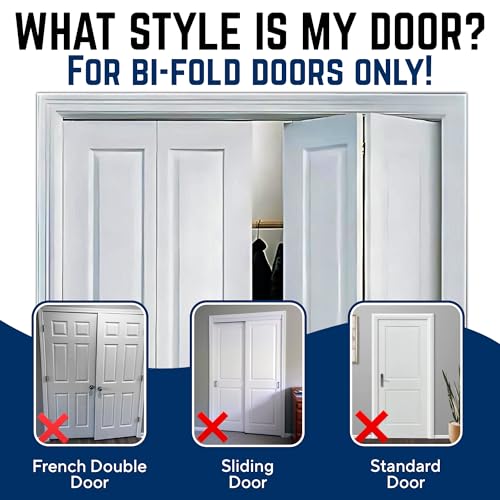 (2- Pack) - Safety Innovations Bi-fold Door Lock - Closet Protection Child and Pet Proof Bi-fold Door Lock - Tool-Free Installation - Unbreakable Clear Polycarbonate - for 1 3/8 Thick Wood Doors