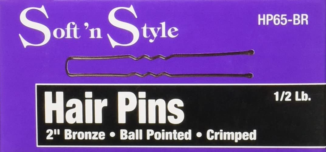 Soft 'n Style 2 Hair Pins / Bronze / 1/2 Pound (HP65-BR)