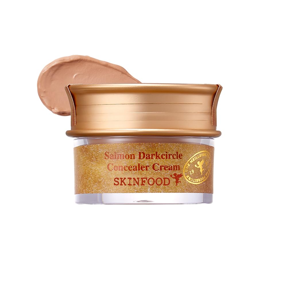 SKINFOOD Salmon Dark Circle Concealer Cream - Under Eye Concealer for Dark Spots and Wrinkles - Full Coverage - 0.35 Oz/10 g (Salmon Beige)