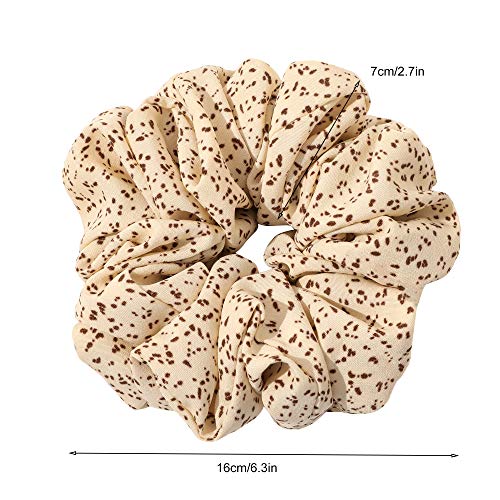 Scrunchies Hair Ties for Women - Big Silk Satin Scrunchie Exra Large Jumbo Gaint Oversized Cute Scrunchy for Curl Thick Hair Yellow Ligas Para el Cabello De Mujer Decorations Gift for Girls