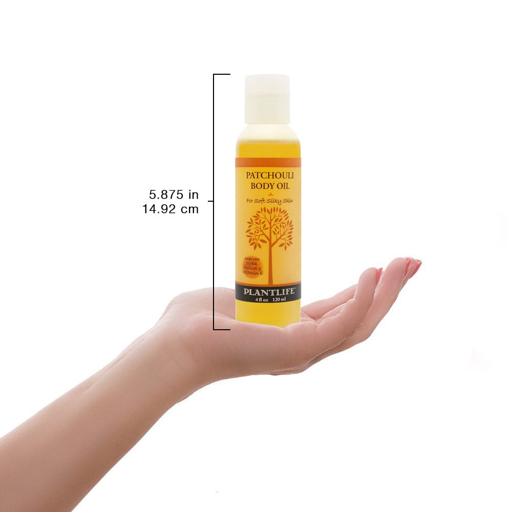 Patchouli Body & Bath Oil with Vitamin E, Apricot & Jojoba- 4 oz.
