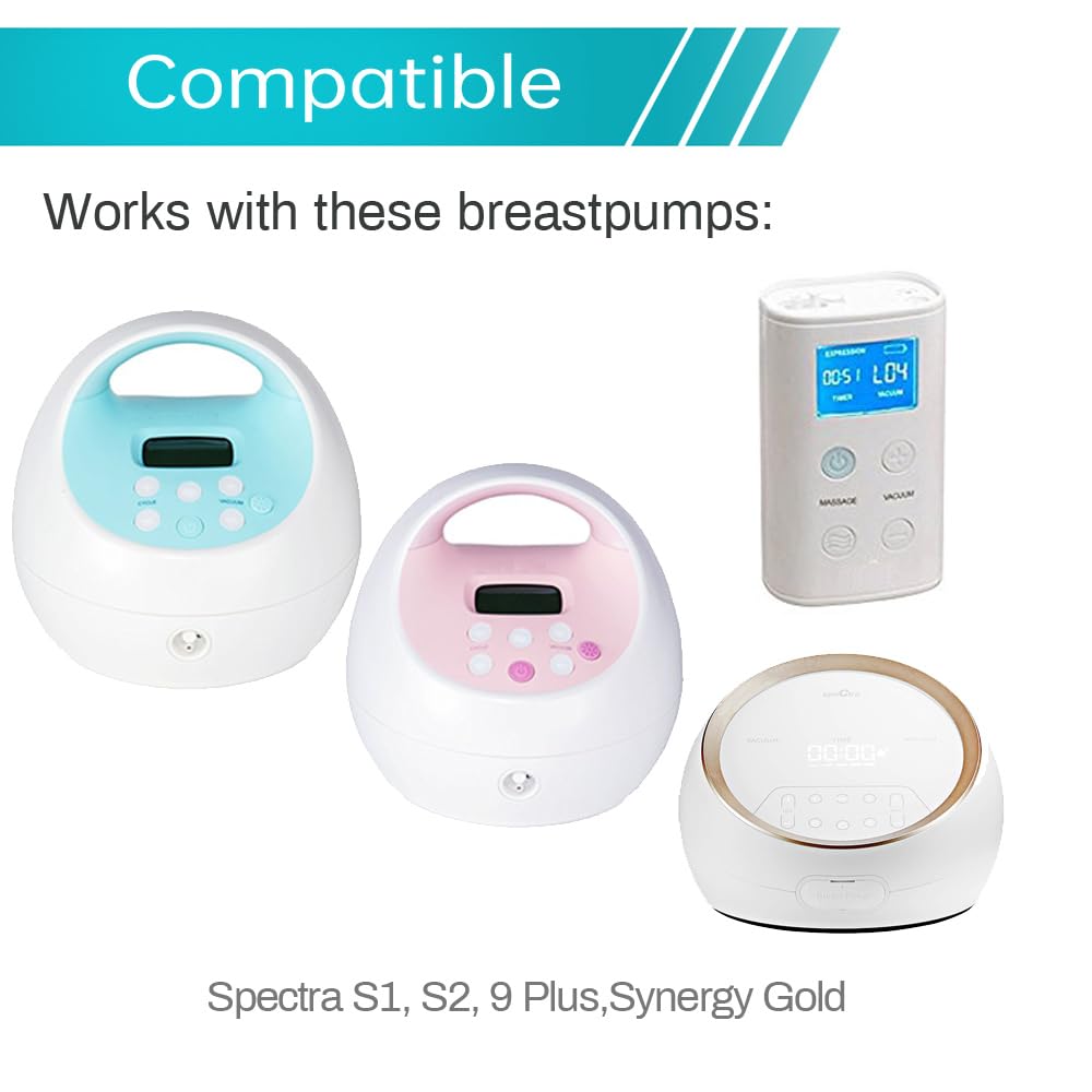 PumpMom-us Breast Pump Parts, 8 Duckbill Valves and 2 Silicone Membrane for Spectra S2, S1 and 9 Plus Breastpumps, Compatible with Spectra Valves and Silicone Diaphragm