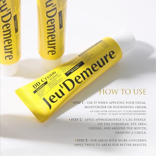 JEU'DEMEURE DD Cream Deep Hydration Intensive Smoothness Face, Neck and Hand with Peptide, Ceramide, Hyaluronic Acid, Anti Aging Wrinkles Cream, Korean skincare Moisturizer (50g)