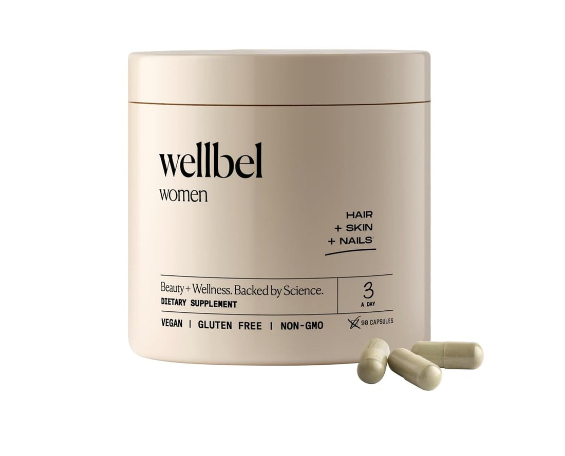 WELLBEL Women Clean Supplement for Hair, Skin, and Nails, Vegan, Gluten Free and Non GMO 90 Count