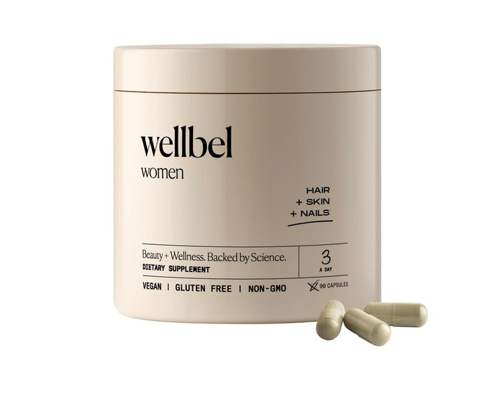 WELLBEL Women Clean Supplement for Hair, Skin, and Nails, Vegan, Gluten Free and Non GMO 90 Count