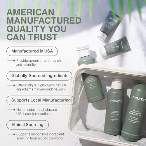 NEUMA Re Neu Shampoo 1 Fl. Oz. Revitalizing, Soothing & Gentle Cleansing Sulfate Free Shampoo, Peppermint & Vanilla Scent, Travel Size Shampoo