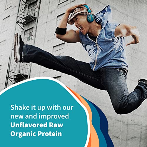 Organic Vegan Protein Powder, Unflavored Protein Powder, Garden of Life 22g Plant Based Protein & BCAAs, Organic Protein Powder with Probiotics & Enzymes, Non-GMO, Gluten-Free Lactose Free 1.2 LB