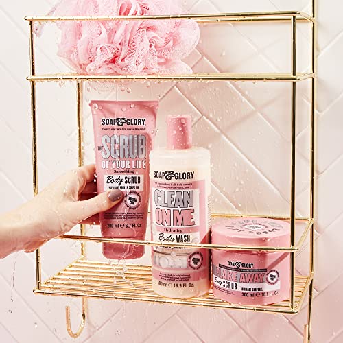 Soap & Glory Original Pink The Scrub Of Your Life Exfoliating Body Scrub - Smoothing & Buffing Vegan Scrub - Rose & Bergamot Body Polish with Shea Butter & Vitamin E (200ml)